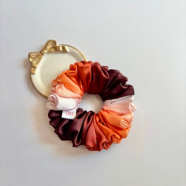 Sunset Ombre - Mini Cloud Satin Scrunchie