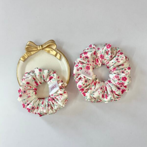 Cherry Blossom - Premium Satin Scrunchie